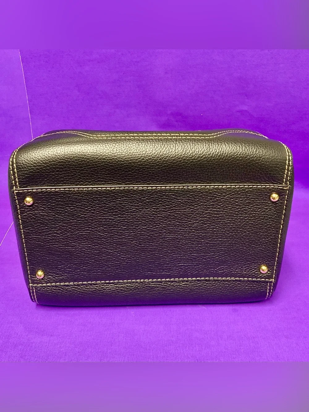 Ralph Lauren Black Top-Handle Bevington Satchel